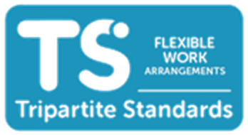 Tripartite Standards for Flexible Work Arrangements certification badge held by ASC Marketing Pte Ltd